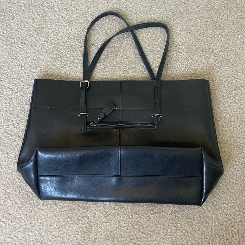 Medium Faux Leather Tote